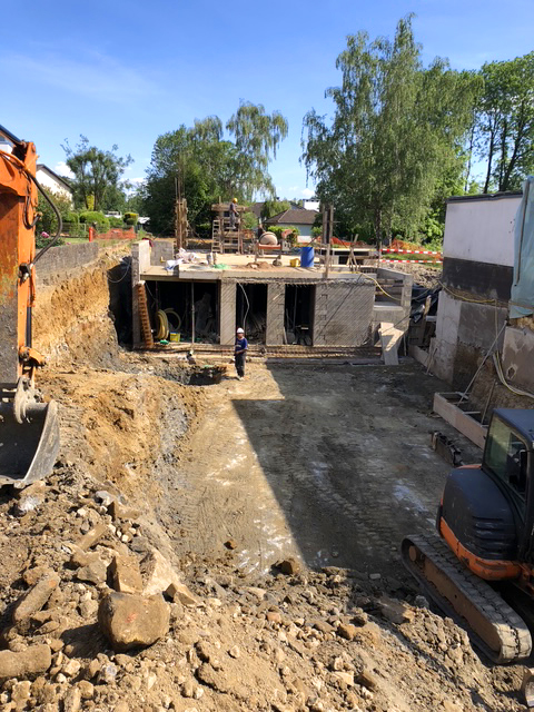 New residential building construction in Bascharage Luxembourg